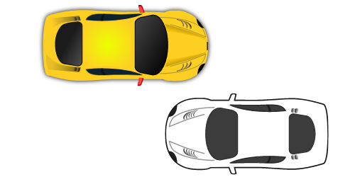 Carros andando em sentidos contrários