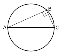 Triângulo retângulo inscrito na circunferência